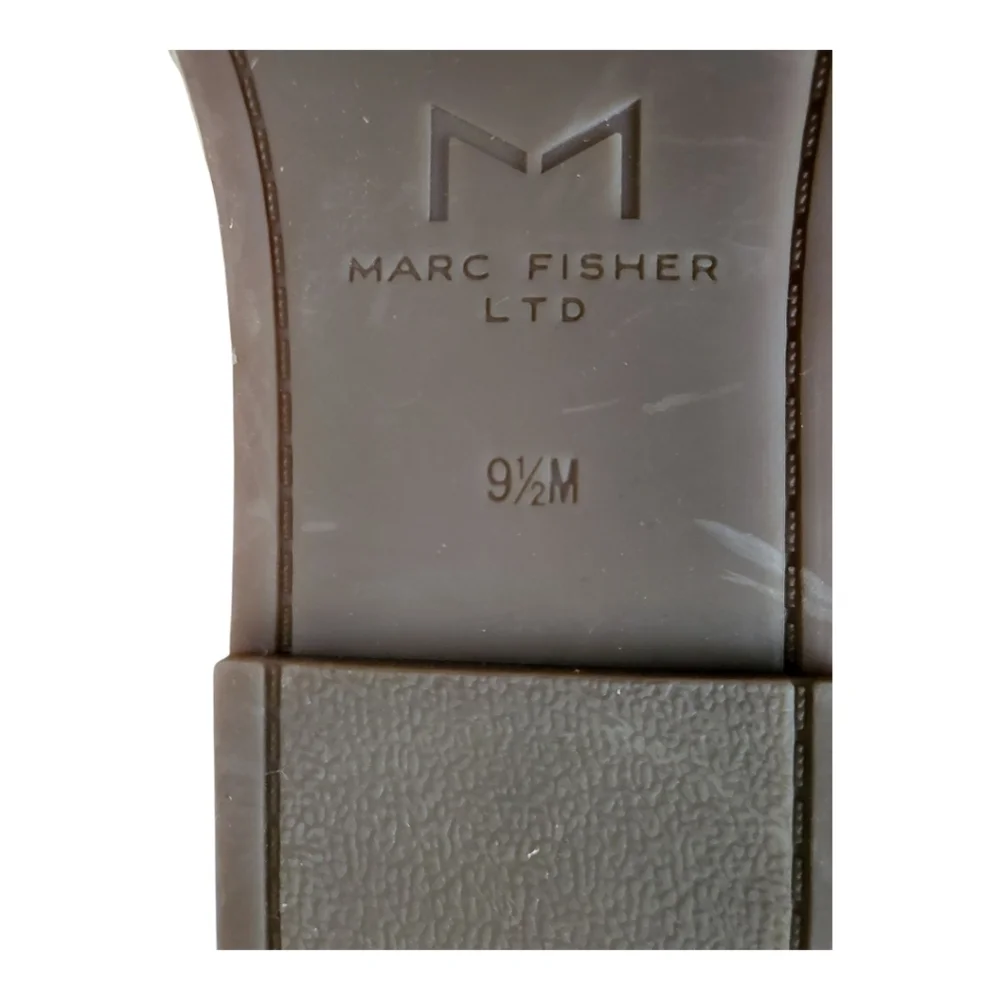 Marc Fisher Nelly‎  Wms 9.5 Natural Genuine  Suede Wedge Espadrille Sandal